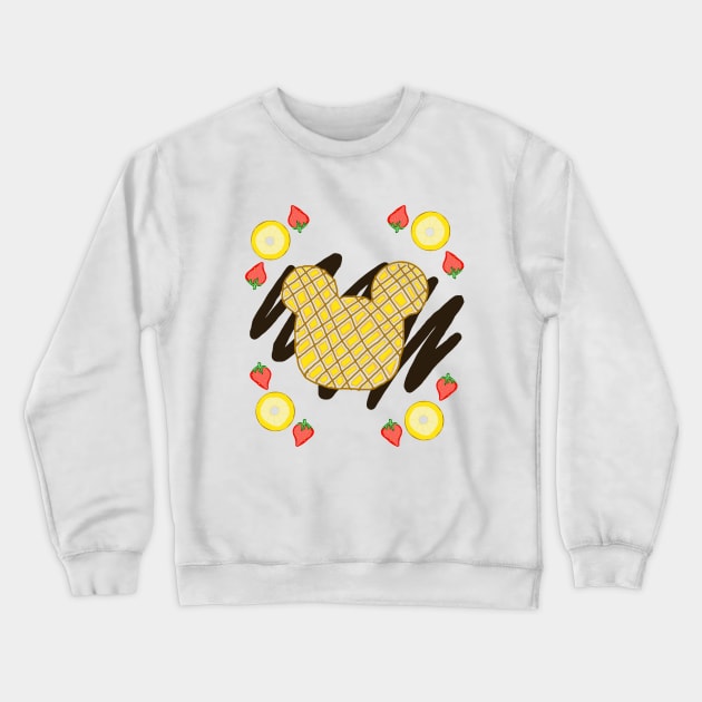 Bear shaped waffle Crewneck Sweatshirt by bajabarracuda